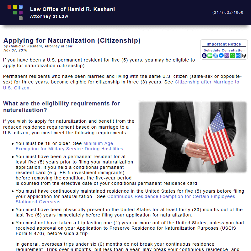 Applying for Naturalization (Citizenship)