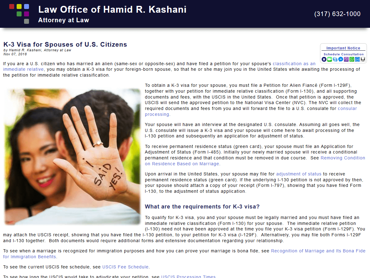 K-3 Visa for Spouses of U.S. Citizens